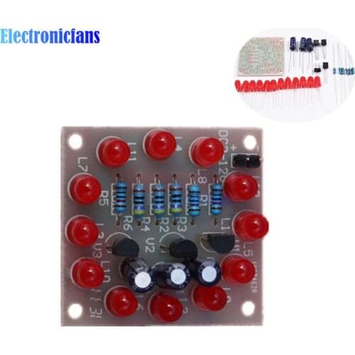 Circular Lamp Suite 12PCS LED Red DIY Kit Perfect Electronic Flash LED Electronics DIY