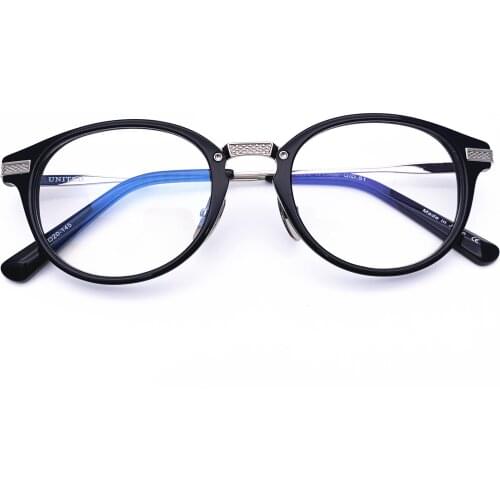 Belight Optiacl Acetate With Metal Round Glasses Frame Men Women Prescription Eyeglasses Retro Optical Frame Eyewear DRX2008