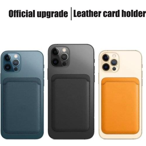 Original Luxury Back Cover For iPhone 12 Pro Max mini Magsafe Adsorption on For iPhone 12 Pro Magnetic Card Holder Phone Case