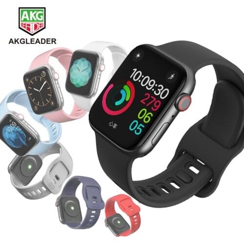 Strap For Apple Watch Band 38/42mm iWatch 4 5 44mm 40mm Sport Silicone Belt Bracelet Correa For Apple Watch 5 4 3 2 Accessories