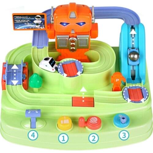 Manual Mechanical Track Car Adventure Rail Car Children Educational Gift Toy