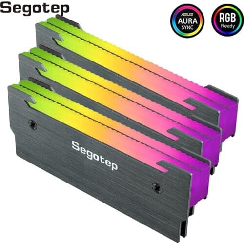 Segotep M.2 SSD RAM Cooler ARGB Heatsink SATA NGFF 2280 Hard Disk Heat Dissipation Radiator SSD Cooling 5V 3Pin RGB Cooler Pad