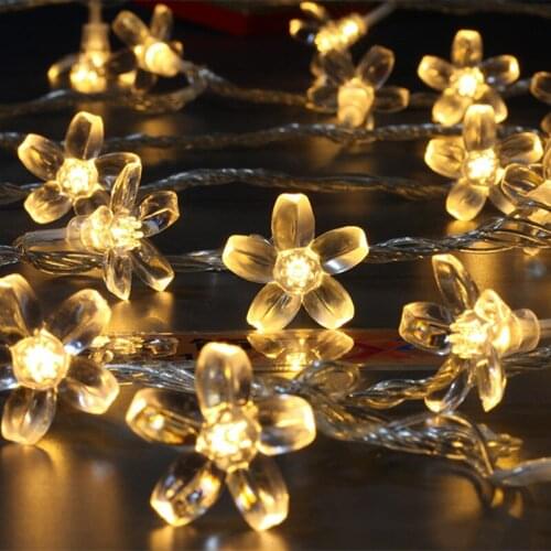 1.5M 3M 6M Cherry Balls LED Fairy String Lights Battery USB Operated New Years Decor Christmas Outdoor Room Garland Decoration