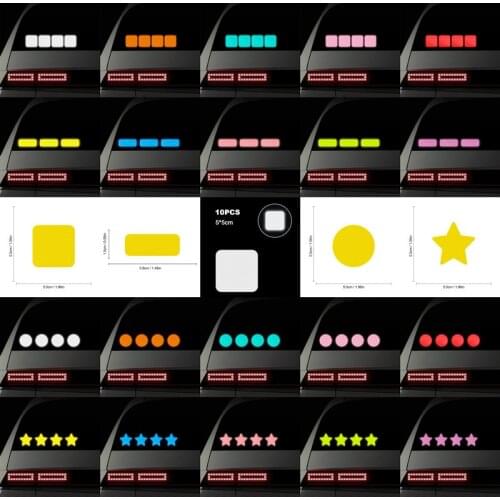 10pcs/lot Car Reflective Sticker Strip Car Trunk Body Bumper Night Reflective Tape Safety Warning Stickers Exterior Accessories