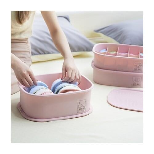 Underwear Socks Storage Box Underwear Storage Box Household Compartments To Put Bra Plaid Box Covered With Cover Bra