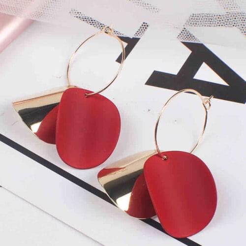 Manxiuni New Selling Exaggerated Big Trend Fashion Simple Accessories Earrings Women Wedding Jewelry Statement Earrings Brinco