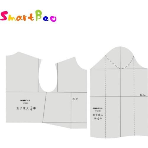 1:4 Clothing Design Ruler for Doll Clothing and Sleeve Ruler Drafting Three-dimensional Cutting 115*110mm and 130*82mm