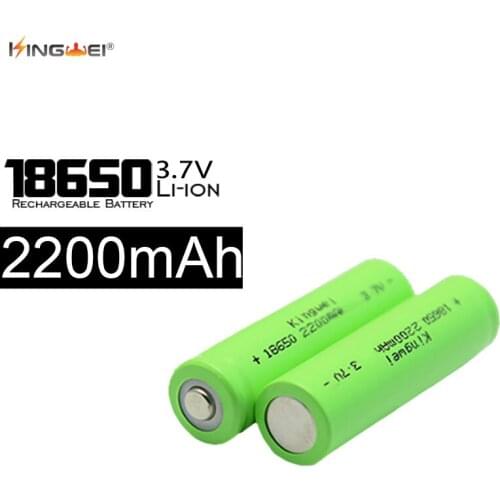 10pcs/lot Kingwei 18650 Batteries 3.7v 2200MAH Rechargeable for Laser Pen Flashlight headlight Powerbank Cigarettee Torch