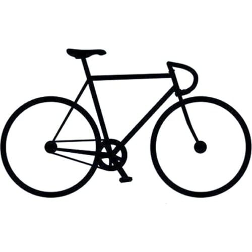 11.8CM*7CM Fashion Bike Vinyl Black/Silver Car Sticker S9-0235