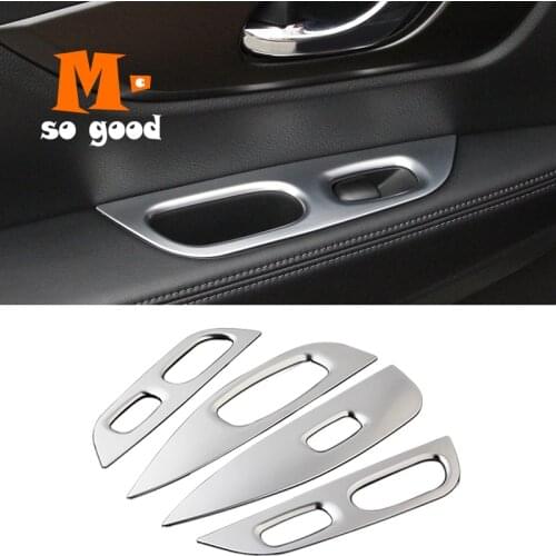 2014-2018 ABS Chrome Door Window Glass Armrest lift Switch Button For Nissan XTrail T32 Car Accessories X-Trail Rogue manual