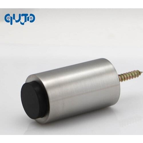 2015 New type Simple to install Stainless steel 304 solid door stopper rubber doorstops wall door closer