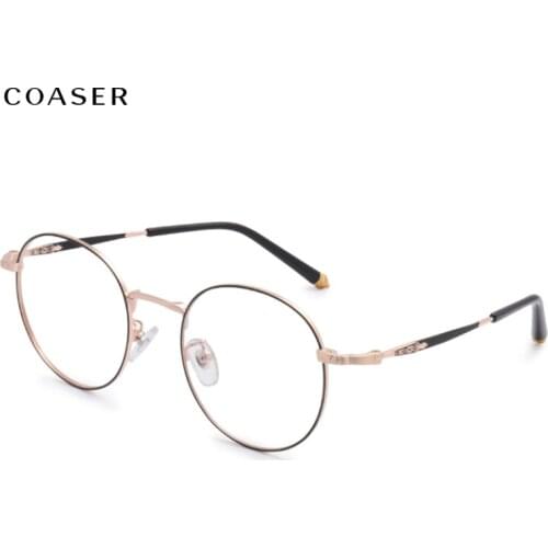 2020 Big vintage Round Optical glasses frame men Titanium Myopia glassees women Eyeglasses Prescription Brand Eyewear frames