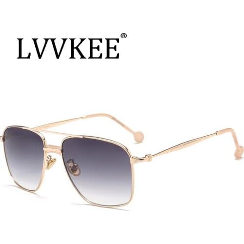 2020 Hot LVVKEE fashion Brand designer luxury sunglasses men Vintage women sun glasses Gradient lens Square Eyewear male UV400
