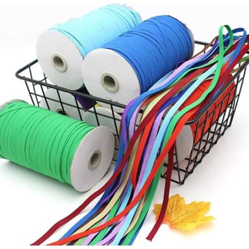 15Meters Per Lot 6MM Colored Elastic Webbing Band For DIY Sewing Or Hemming 40 Color Available