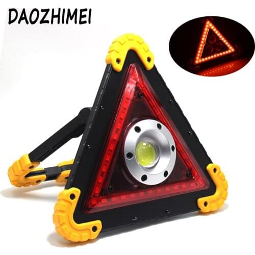 30W COB Red LED Rechargeable LED Camping Car Work Light 18650 Battery Floodlight USB Charging Portable Power Bank Searchlight