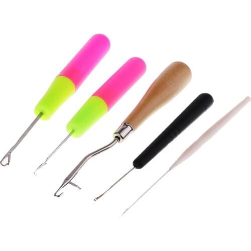 5pcs Latch Crochet Hair Hooks for Carpet Making Crafts