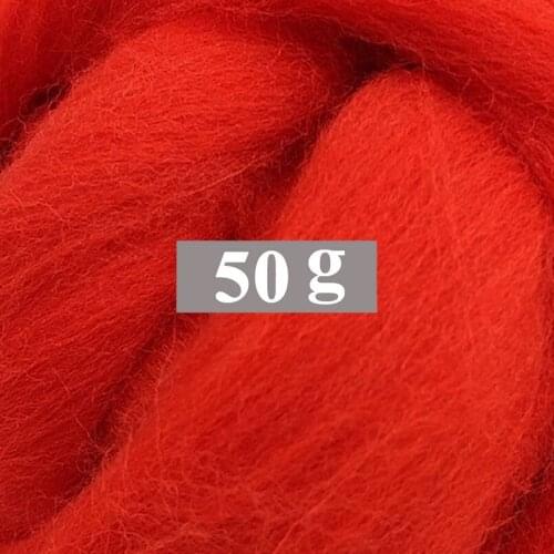 50g Merino Wool Roving for Needle Felting Kit, 100% Pure Felting Wool, Soft, Delicate, Can Touch the Skin (Color 27)