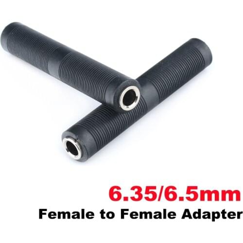 6.5mm Female to Female Audio Adapter Coupler Microphone plug to joint KK 6.35 Extension 2-way Docking Jack