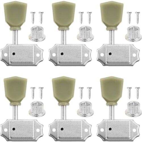 6Pcs Gold Silver 3Lx3R Guitar Machine Head Tuners String Tuning Pegs Keys Peg Hole 6mm for Gibson Les Paul Guitar Accessories