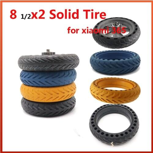 8.5x2.0 8.5 inch Electric Scooter Honeycomb Shock Absorber Damping Tyre Durable Rubber Solid Tire For Xiaomi Mijia M365