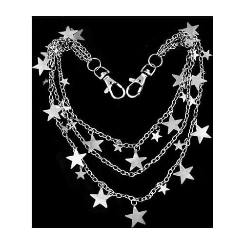 Punk style hip hop chain ins popular fluorescent plastic stainless steel chain pants chain waist chain men and women CL129