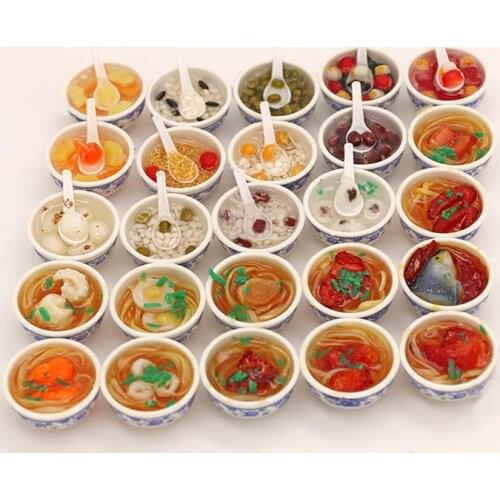 G05-X5050 children baby gift Toy 1:12 Dollhouse mini Furniture Miniature rement Dessert fruit noodles food 1pcs