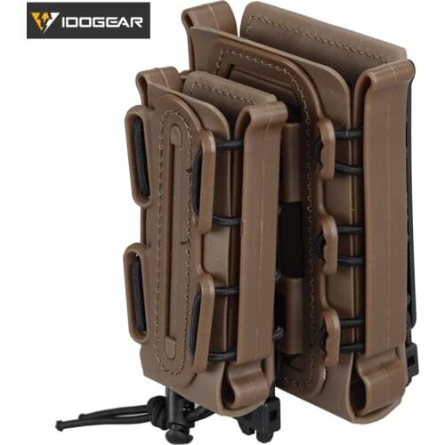 IDOGEAR Molle Pistol Mag Military Magazine Pouch Set Holster Fastmag Belt Clip plastic molle pouch Airsoft Shell Mag set