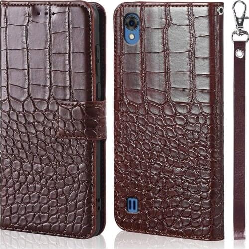DOREXLON Phone Case For ZTE Blade A5 2019 Case Crocodile texture leather Case For ZTE Blade A5 2019 cover with card holder