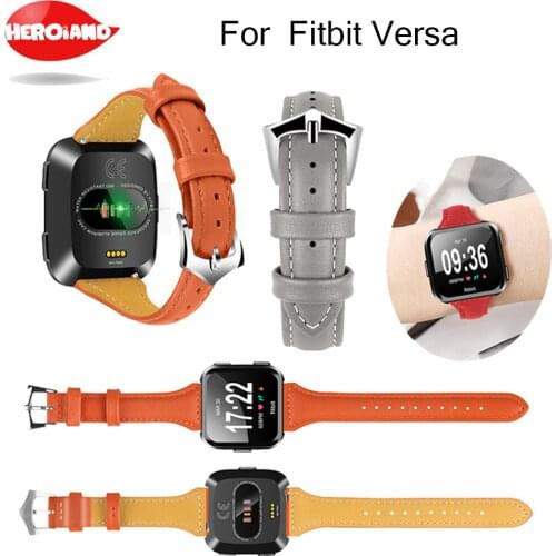 Leather strap Wrist watch Band for Fitbit versa Replacement band wristband Watch strap belt for fitbit versa Tracker accessories