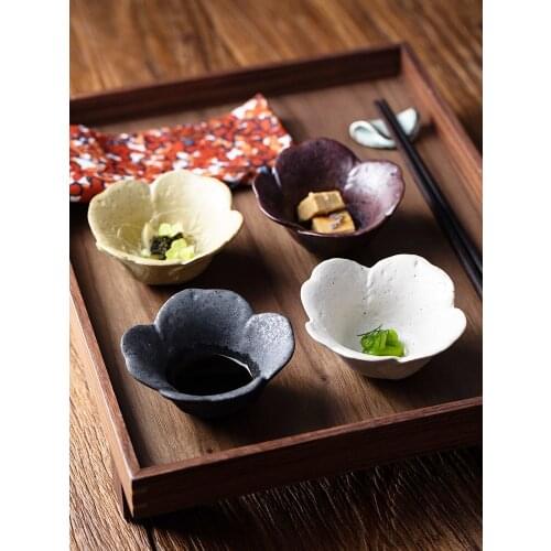 Small Creative Saucer Plum Sauce Dish Soy Sauce Plate Saucer Dish Vinegar Dish Household Seasoning Dish Ceramic