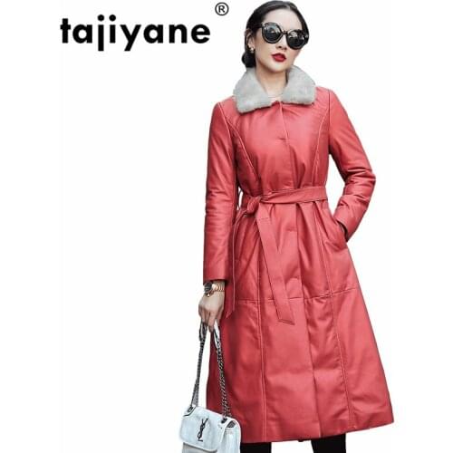 Fur Mink Real Collar Genuine Leather Jacket Autumn Winter Coat Women Clothes 2021 Korean Sheepskin Down Coat Female Tops ZT4945