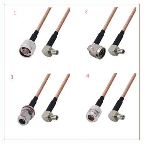N Male & Female To TS9 Male Right Angle Connector Pigtail Jumper RG316 Cable 50 ohm