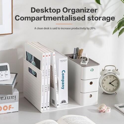 Desk Storage Shelf Student Dormitory Organizing Basket Desk File Stationery Sundries Desktop Storage Box
