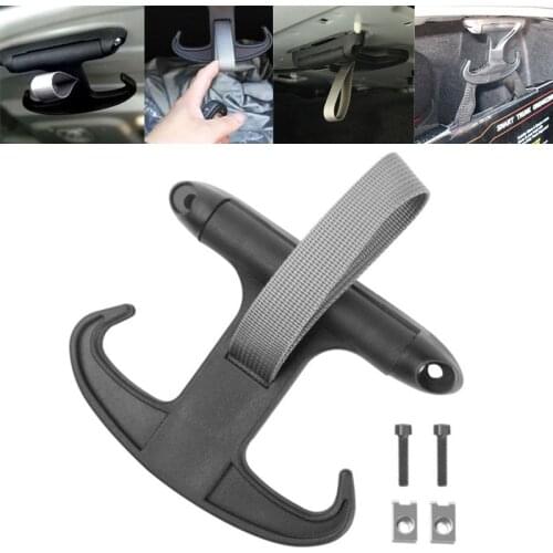 1Pc Car Trunk Hook Portable Bag Hooks Holders Hanger with damping for Hidden Hook Cargo Rack Black Multifunctional Horn Hook