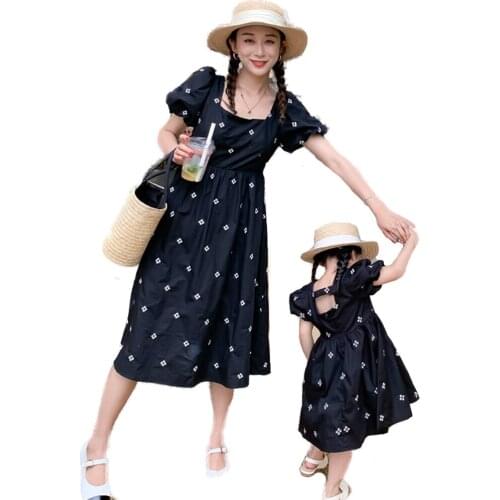 Family Dress Mother Daughter Dress Stitching Dress Mother Daughter Dress Parent Child Dress Mother Daughter Dress Mother Daughte
