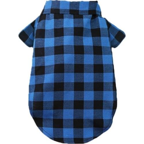 Dogs British Style Casual Shirts Soft Suit Plaid Cat T-Shirt Wedding Formal Grid Dog Costumes Bowtie Tuxedo Pet Outfit