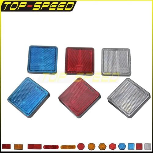 Square Rectangular Safety Reflector Sticker Screw On Reflective Tape Car Motorcycle Bike Caravan Lorry Safe Reflectors ECE/SAE