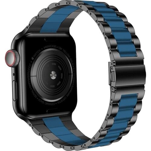 Upgraded Version Stainless Steel Bracelet for apple watch 6 se band series 5 4 3 44mm 40mm 42mm 38mm Business strap for iwatch