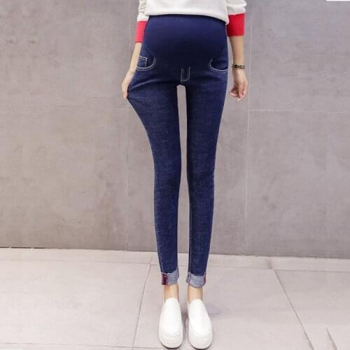 Retro Pregnancy Pencil Pants Maternity Jeans For Pregnant Women Clothes Denim Trousers Stretch Skinny Jeans Pregnant Leggings