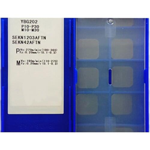 SEKN Carbide Milling Cutter YBG202 SEKN1203AFTN SEKN1504AFTN for Steel & Stainless SEKN1203 SEKN1504 Lathe Cutting Tools
