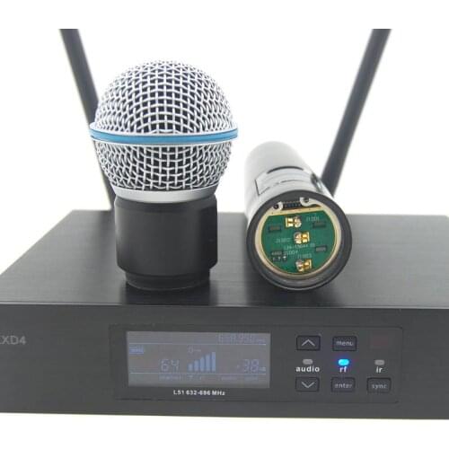 UHF Wireless Microphone QLXD4 !! Professional Single Handheld Mic QLXD2 beta with Metal Case for Stage DJ