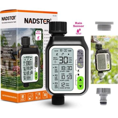 With rain sensor watering device, water controller, home garden automatic irrigation device, waterproof timer watering system