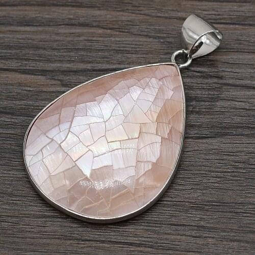 Vintage Mother-of-pearl Pendants Reiki Heal Water Drop Sliver Charms for Trendy Jewelry Making DIY Necklace Earrings Gifts