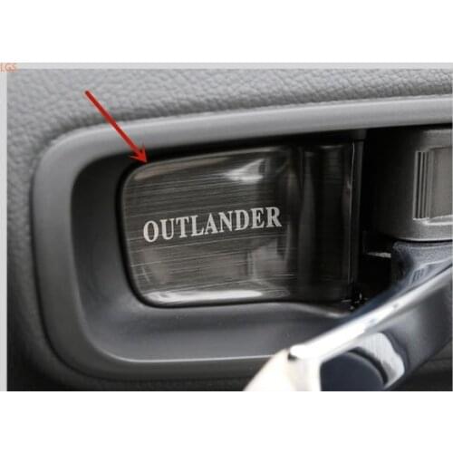 For Mitsubishi Outlander 2013-2019 stainless steel car door Inside bowl decoration patch anti-scratch protection car styling