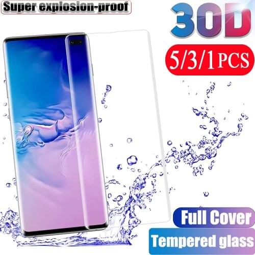 5/3/1Pcs 9H screen protector for Samsung Galaxy s7 edge s8 s9 plus s10 lite s10e s20 FE note 8 9 10 pro 20 Ultra tempered glass