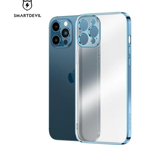SmartDevil mobile phone case for iPhone12 Pro Max frosted transparent protective cover Pro lens full package