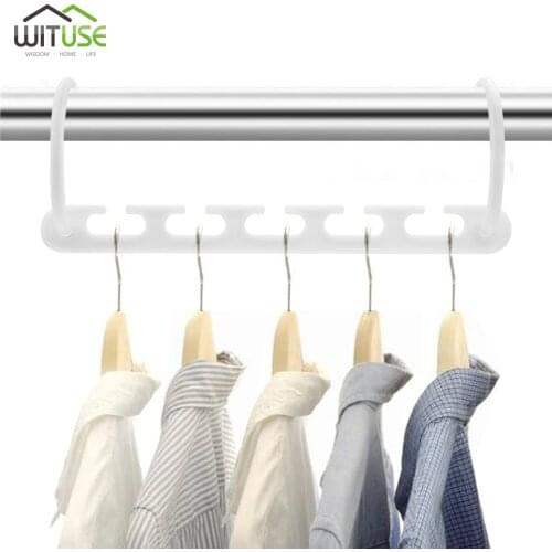 1/2/4/8pcs Plastic Stack Closet Organizer Storage hangers Multi-fuction Bedroom for clothes Hook clothing rack Space wardrobe