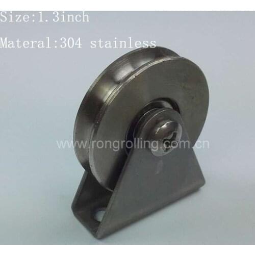 1.3inch wire rope sliding pulley groove U materal all 304 stainless steel fitting