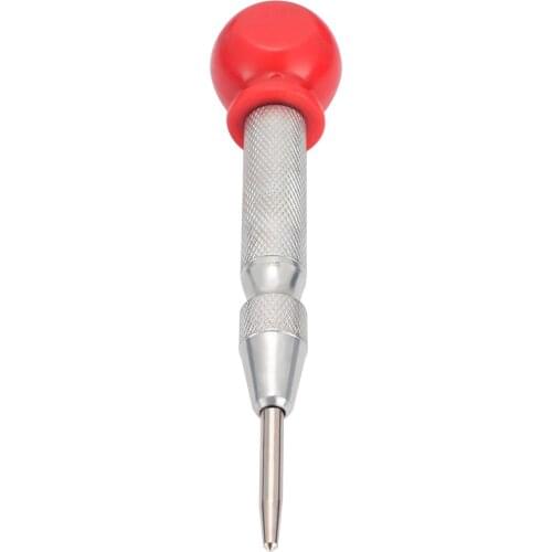1pc HSS Automatic Center Punch 5 inch Spring Loaded Hole Impact Tool with Sleeve 13x2.3cm