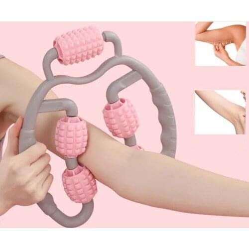 1pc 4 Roller 360 Degree Massager Muscle Care Workout Accessory Fitness Device Sports Activities Massage And Relaxation